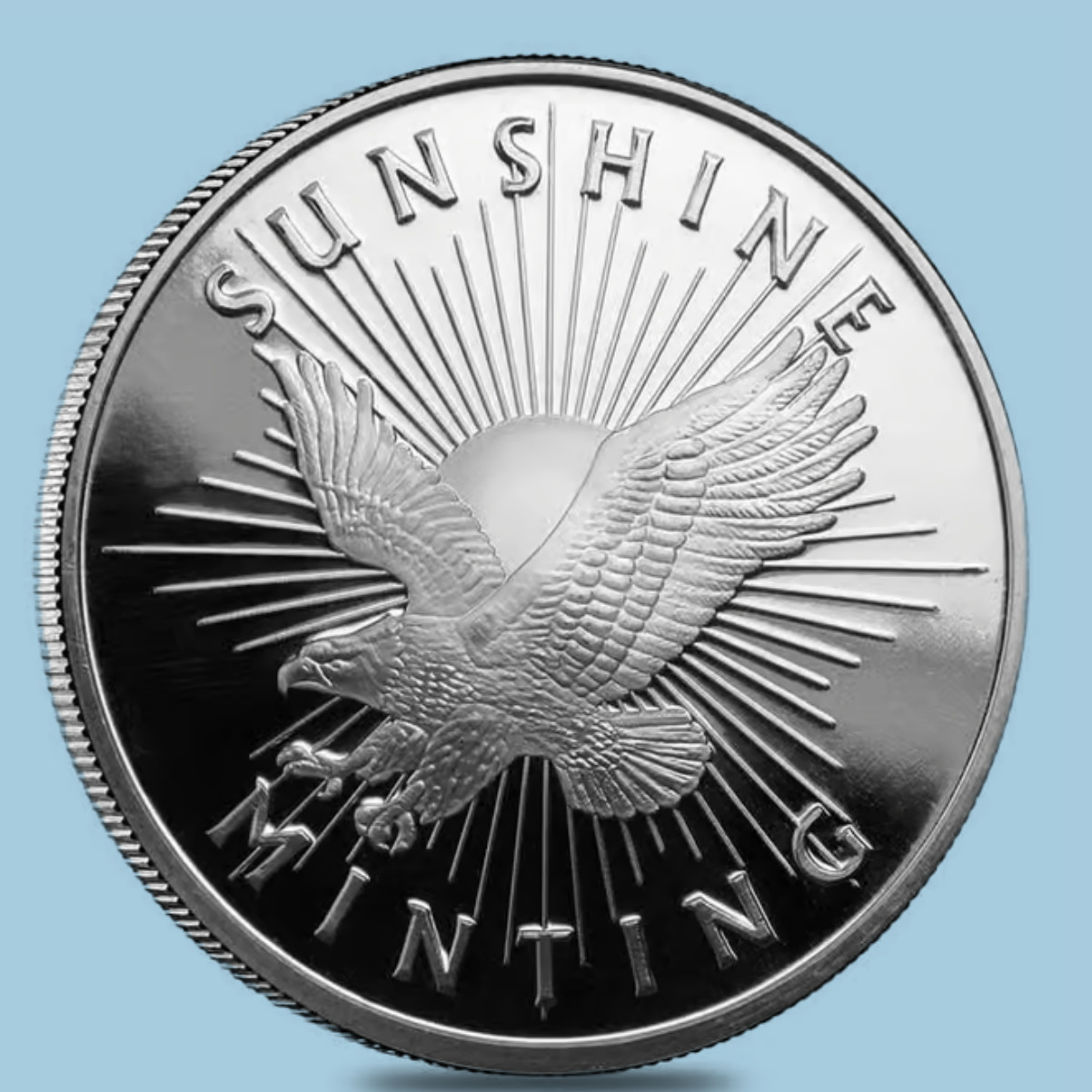 Sunshine Mint Silver Round- Eagle & Sun- .999 Pure Silver Coin
