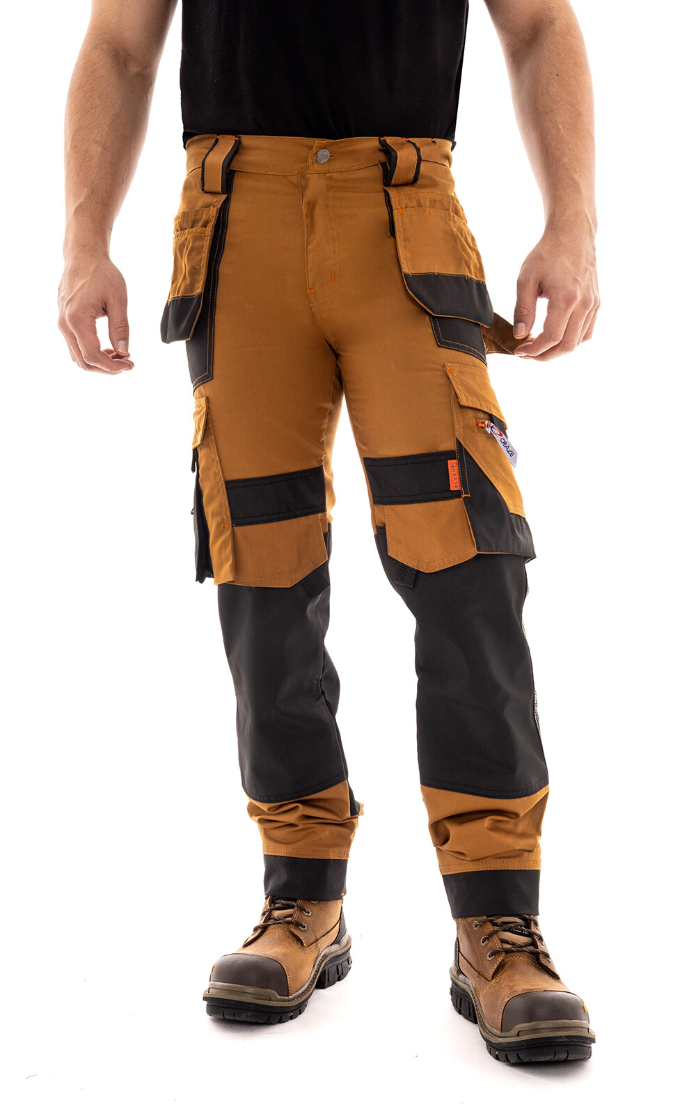 Mens Construction Work Pants Heavy Duty Cordura Cargo Workwear Utility Trousers