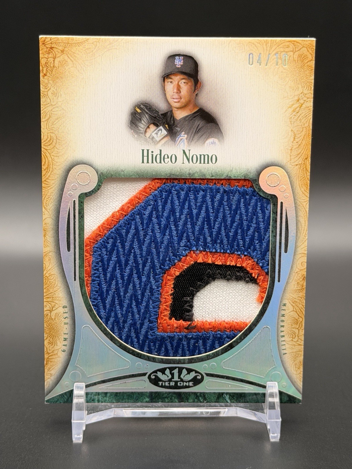 2026 Topps Tier One Hideo Nomo Prodigious Patches 4/10 # PPR-HN - New York Mets