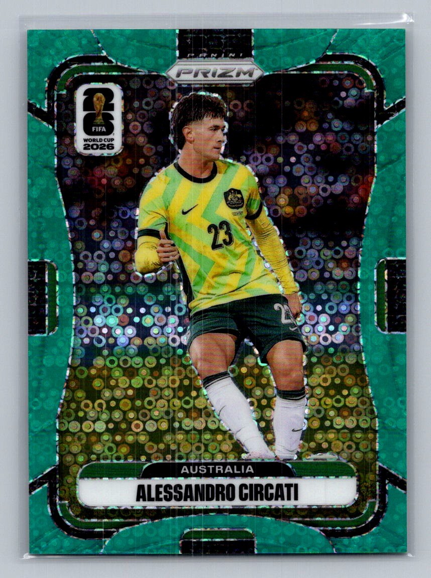 2026 Panini Prizm FIFA World Cup #140 Alessandro Circati Teal Disco Prizms #/149 2026 Panini Prizm FIFA World Cup #140 Alessandro Circati Teal Disco Prizms #/149