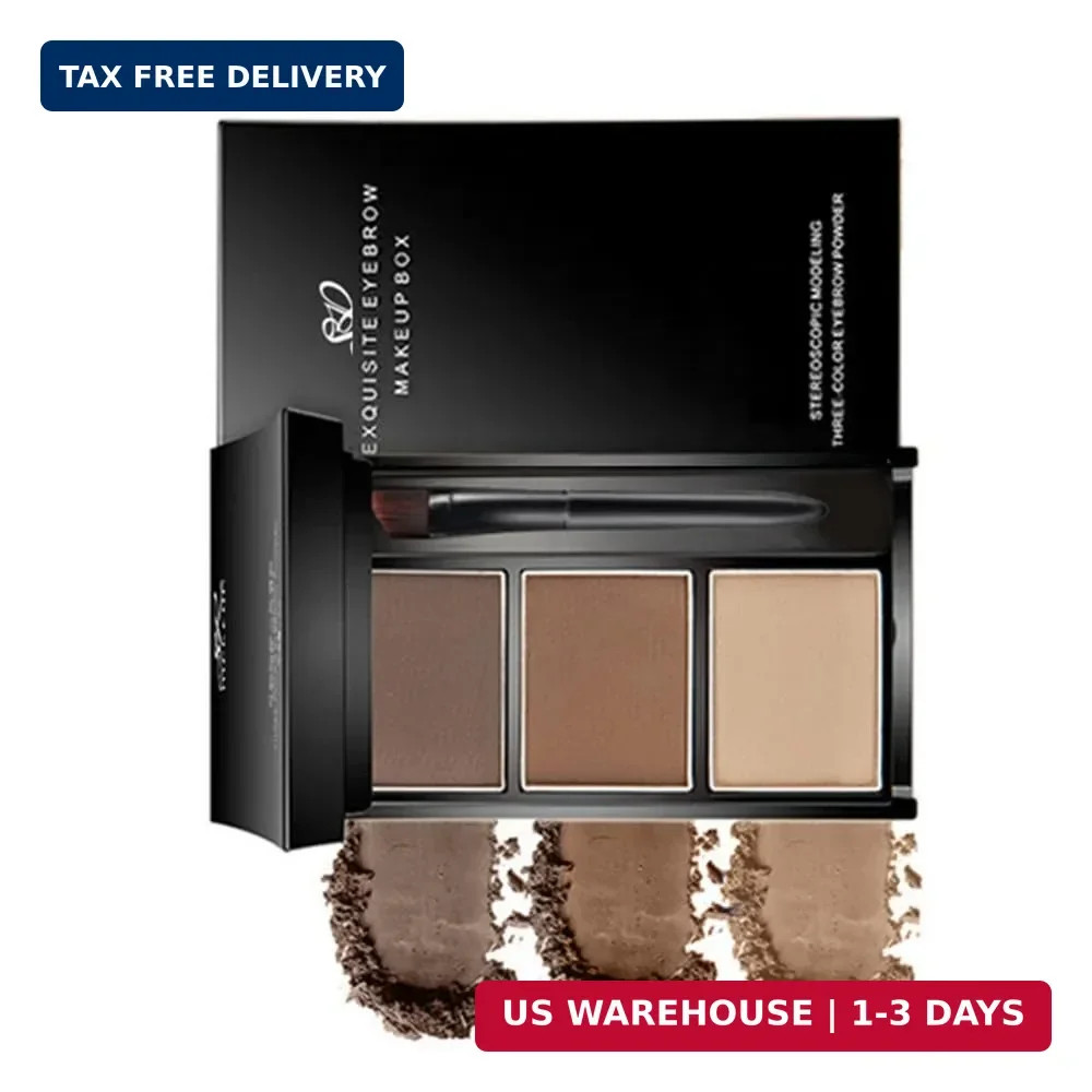 Eyebrow powder three-color brow disc waterproof eyebrow powder eyebrow makeup ki