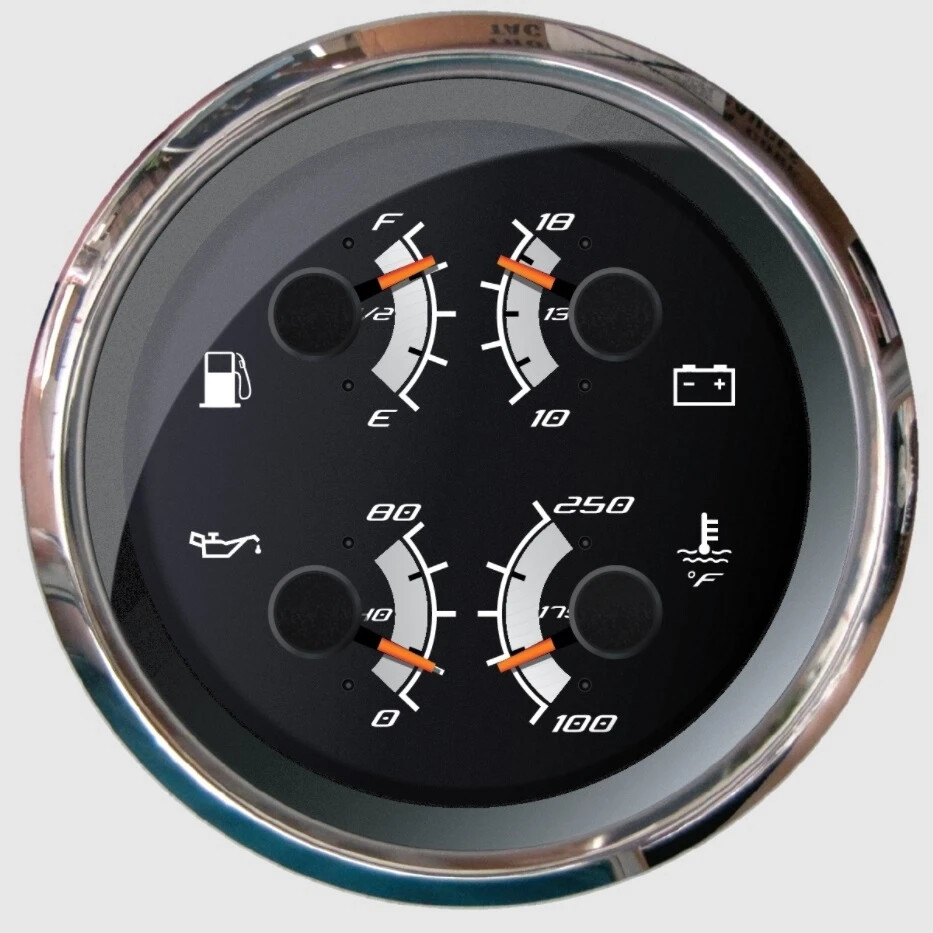 Faria F22014 Platinum Multi-Function Fuel/Volt/Oil Pressure/Temperature Gauge Faria F22014 Platinum Multi-Function Fuel/Volt/Oil Pressure/Temperature Gauge