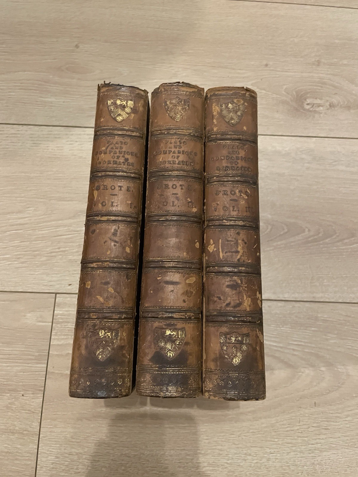 1865, 1st Edtn PLATO AND THE OTHER COMPANIANS OF SOKRATES G Grote Three Volumes