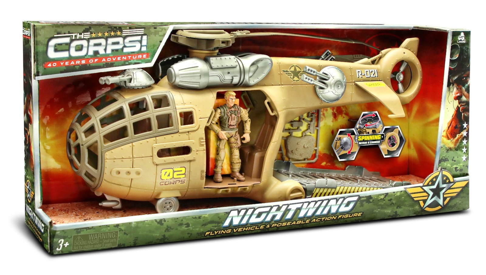 1:18 Lanard Toys THE CORPS: Nightwing Copter LN-33925