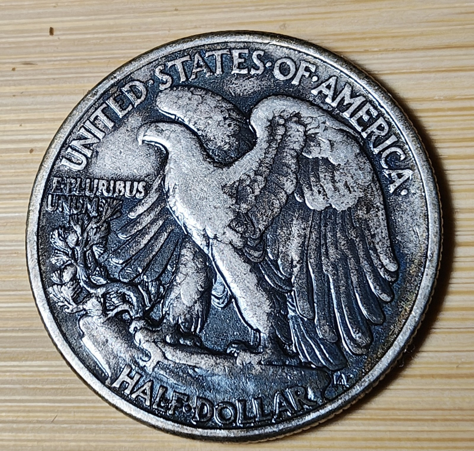 1947 Walking Liberty DARK Toned Awesome VF Condition 🔥🔥🔥