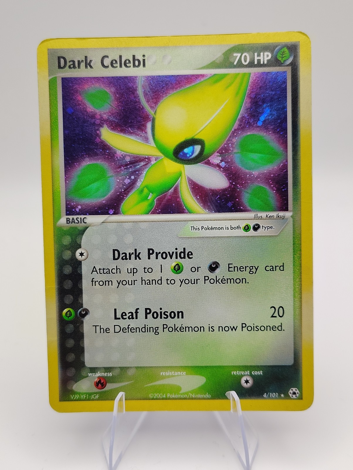 The Pokémon Company Dark Celebi 4/101 Team Rocket Returns Holo Rare 70 HP 2004 The Pokémon Company Dark Celebi 4/101 Team Rocket Returns Holo Rare 70 HP 2004