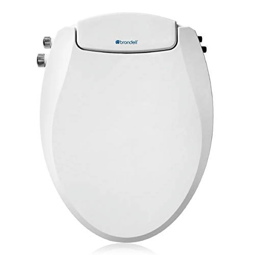 Brondell Swash S102-EW Non Electric Bidet Toilet Seat Elongated White Ecoseat