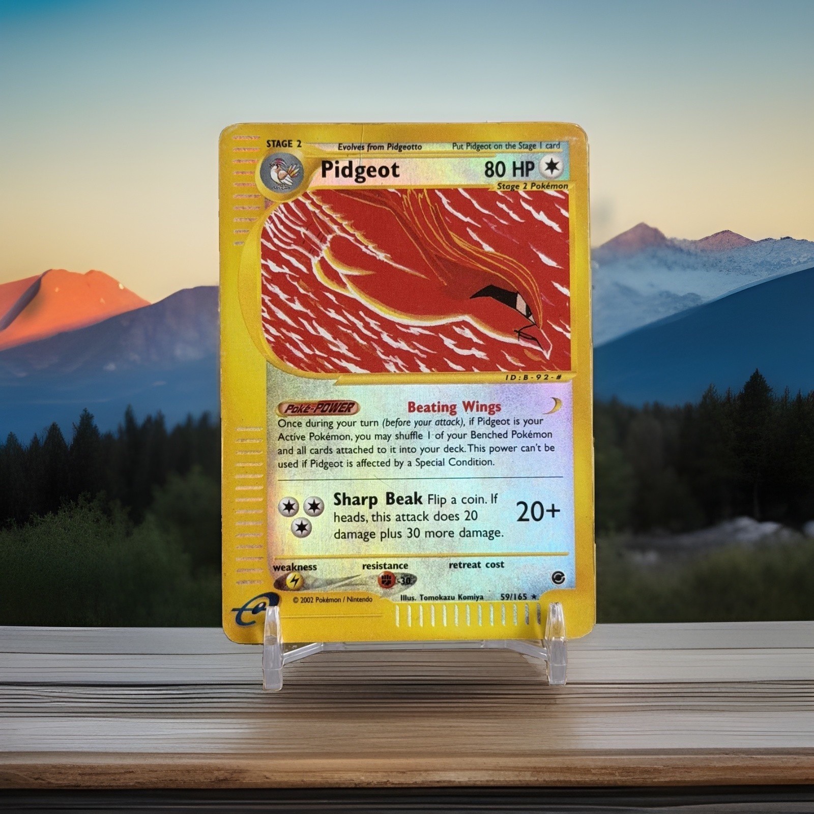 Pokemon Vintage Pidgeot 59/165 2002 Ex Expedition Reverse Holo MP