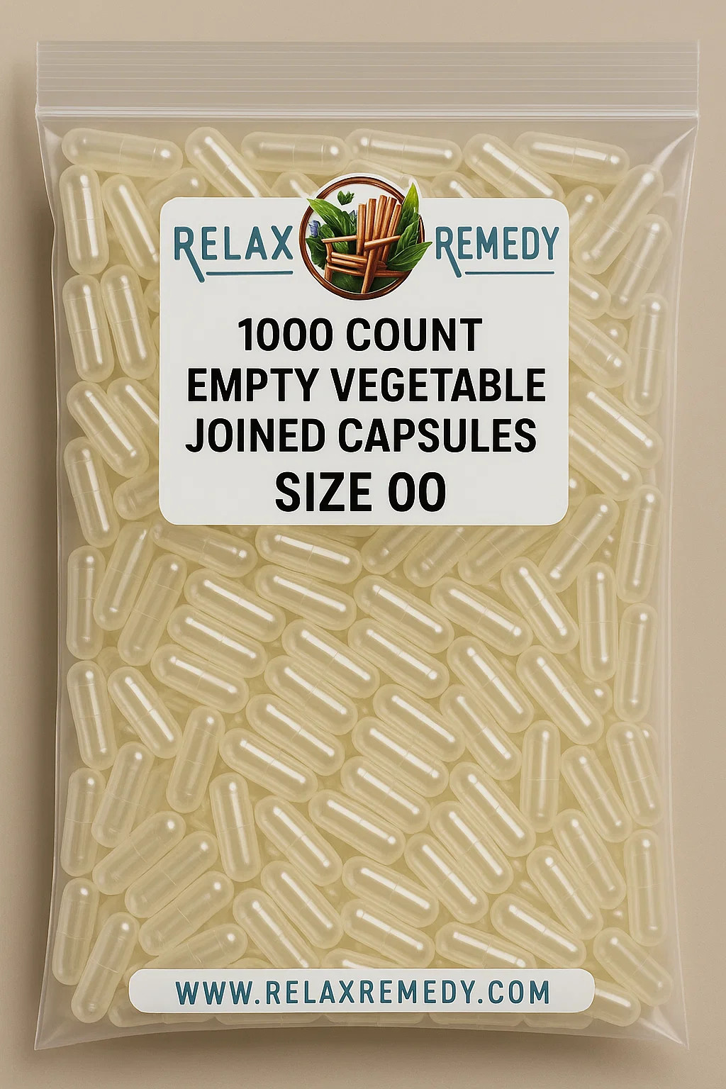 Empty Vegetable Capsules 1000 Count - Size 00 Non-GMO Clear, Joined, VEGETARIAN Empty Vegetable Capsules 1000 Count - Size 00 Non-GMO Clear, Joined, VEGETARIAN
