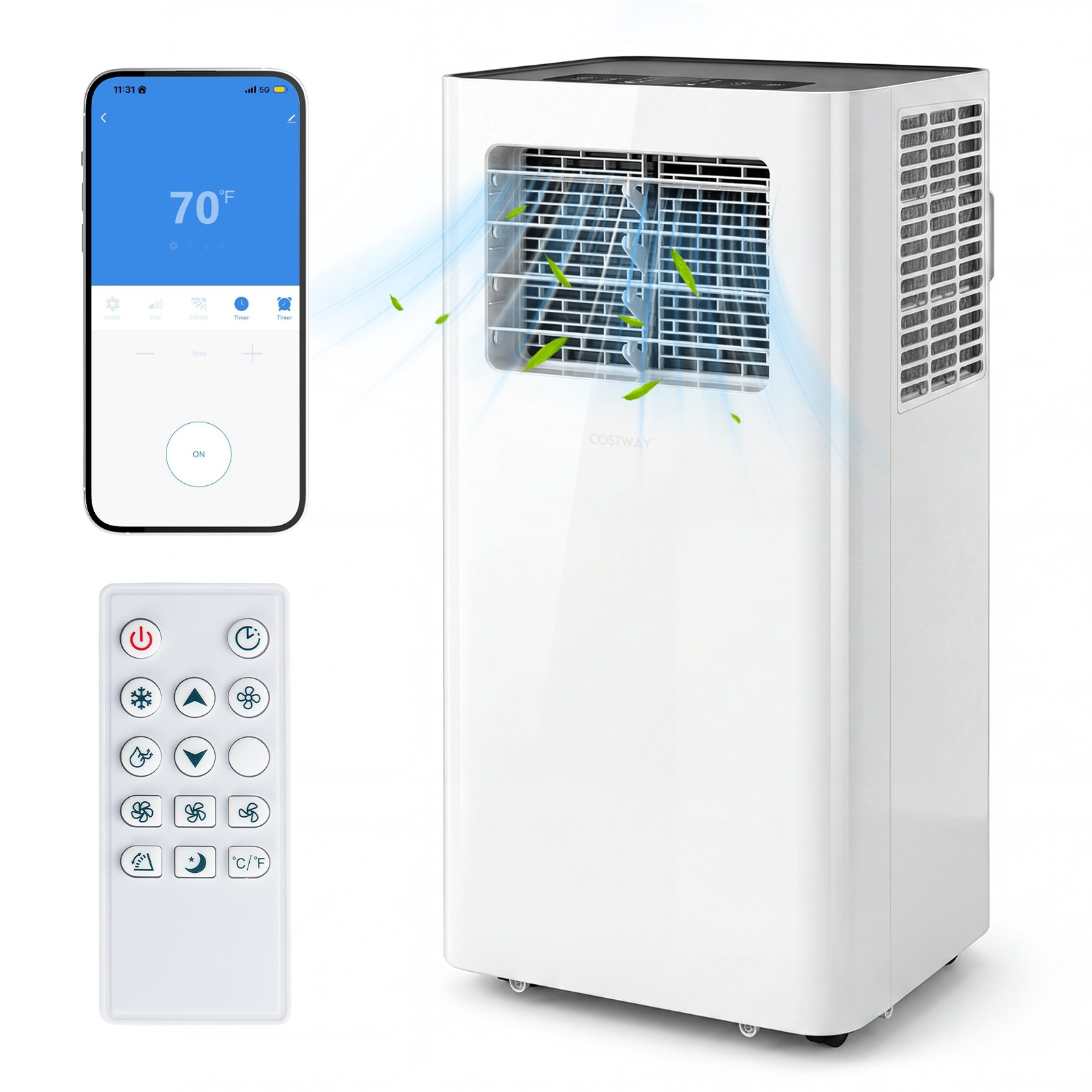 14000 BTU Portable Air Conditioner with WiFi APP/Remote Control, Sleep Mode 14000 BTU Portable Air Conditioner with WiFi APP/Remote Control, Sleep Mode