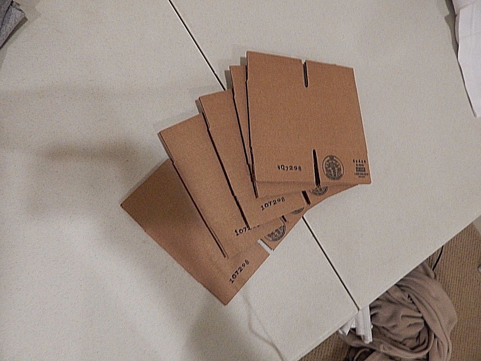  ULINE 4x4x4 Corrugated Cardboard Shipping Packing Boxes (5 pieces )