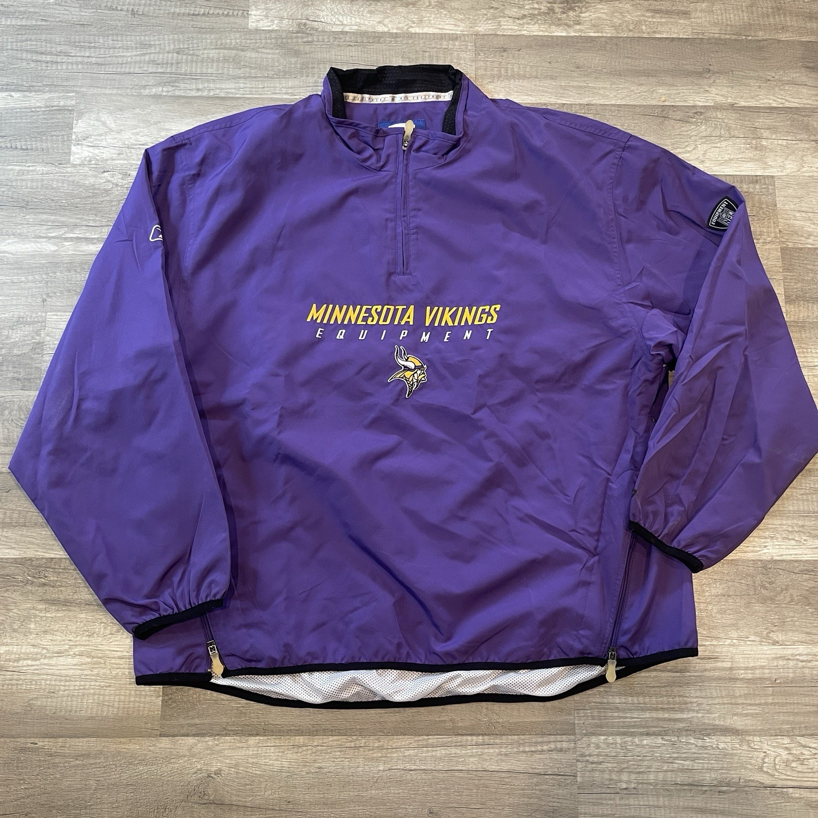 Vintage Reebok NFL Minnesota Vikings Pullover Jacket Windbreaker Men's XL Purple