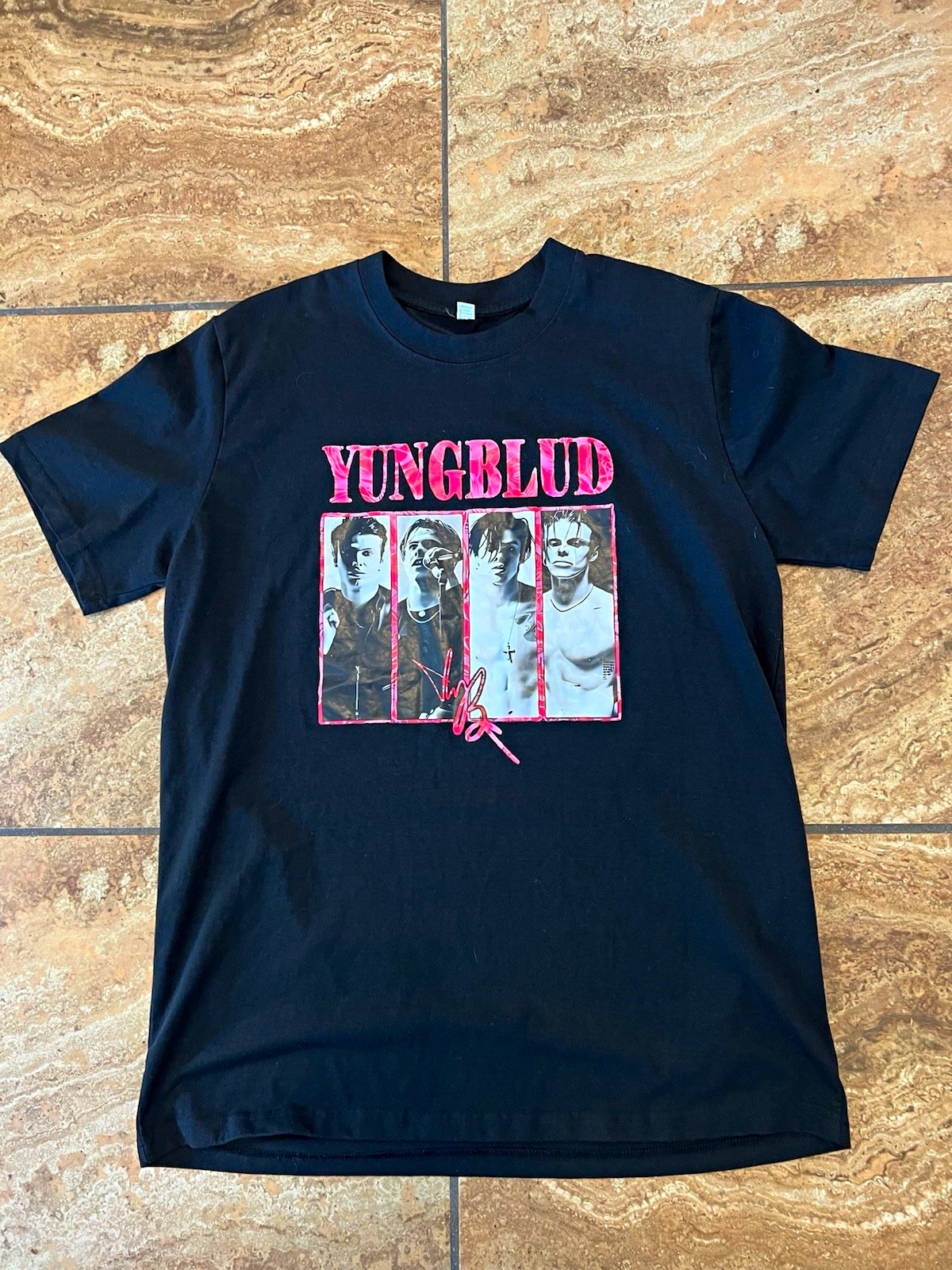 YUNGBLUD Graphic Print Tee Men\'s L Black Cotton Crew Neck Short Sleeve Jersey YUNGBLUD Graphic Print Tee Men\'s L Black Cotton Crew Neck Short Sleeve Jersey