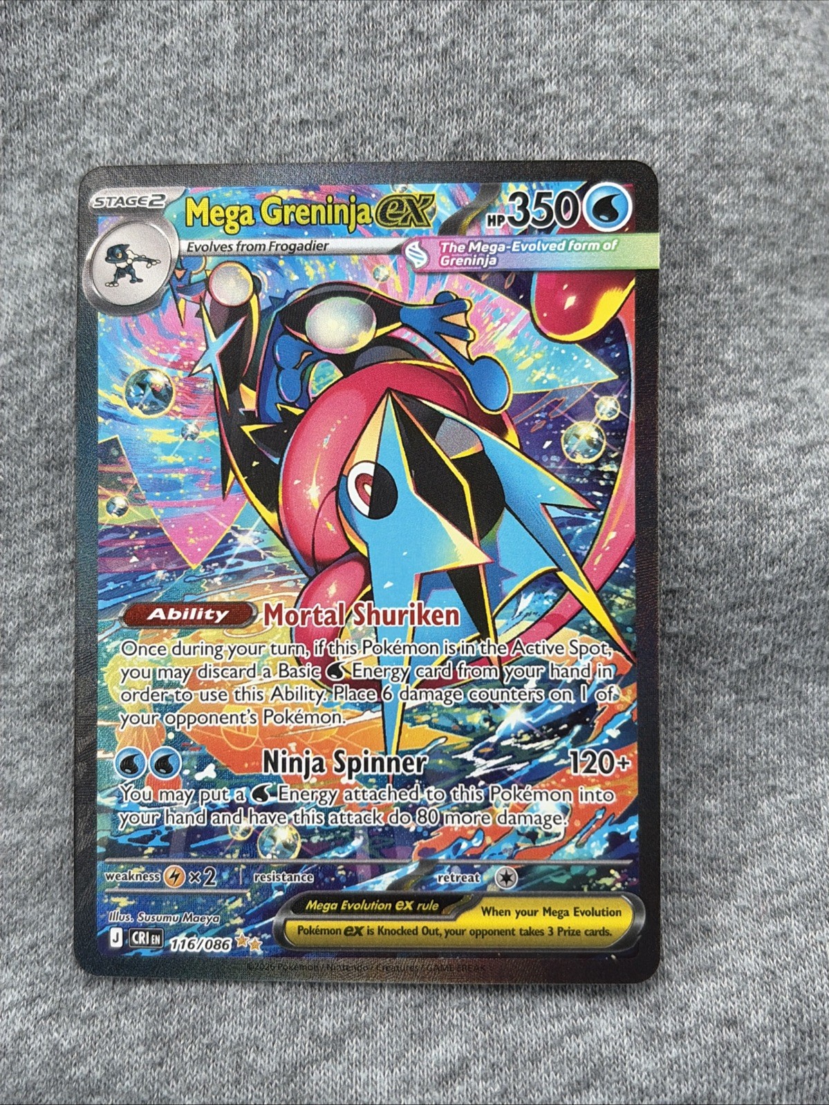 NM Mega Greninja Ex Special Illustration Rare Chaos Rising NM Mega Greninja Ex Special Illustration Rare Chaos Rising