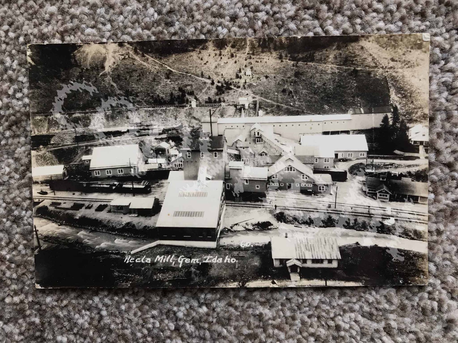 RPPC-GEM ID-IDAHO-HECLA MILL-1937-SILVER MINE-REAL PHOTO-BURKE CANYON-WALLACE RPPC-GEM ID-IDAHO-HECLA MILL-1937-SILVER MINE-REAL PHOTO-BURKE CANYON-WALLACE