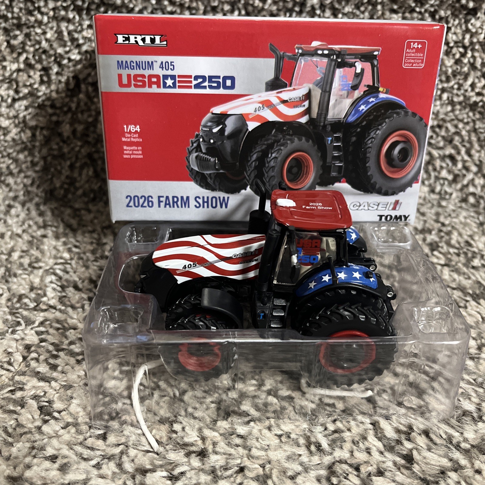 ERTL 1:64 Case IH Magnum 405 Stars & Stripes Tractor 2026 Farm Show Edition NEW ERTL 1:64 Case IH Magnum 405 Stars & Stripes Tractor 2026 Farm Show Edition NEW