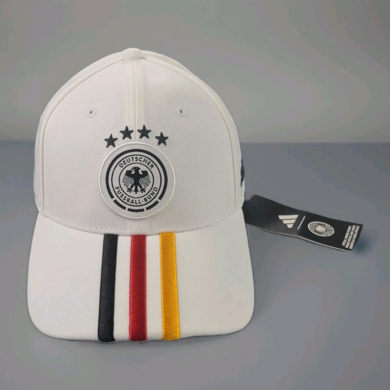 adidas Adult Germany 2026 Team Logo Adjustable Hat In White One Size adidas Adult Germany 2026 Team Logo Adjustable Hat In White One Size