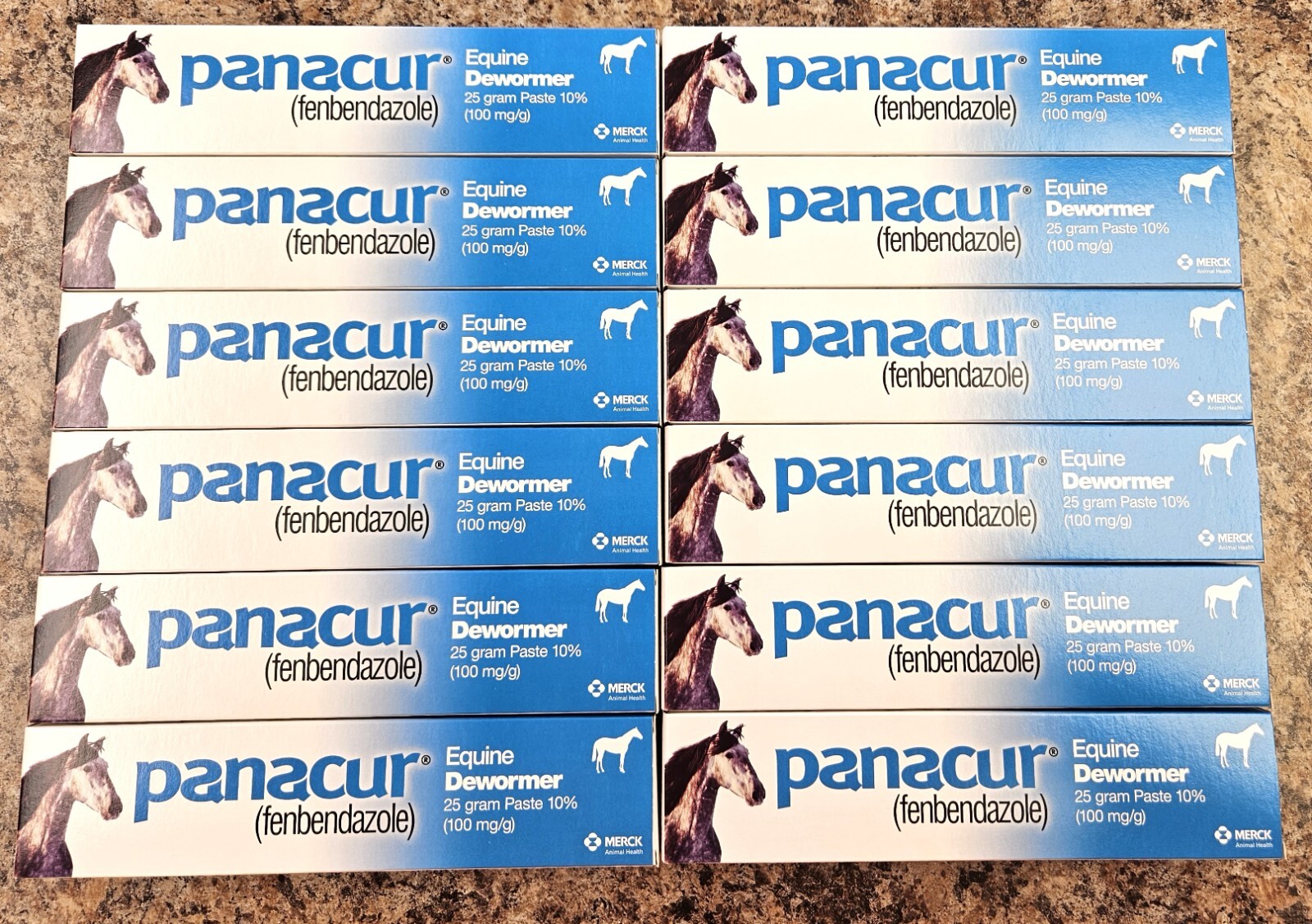 Panacur Equine Paste Horse Dewormer 25 grams, 12 tube lot Panacur Equine Paste Horse Dewormer 25 grams, 12 tube lot