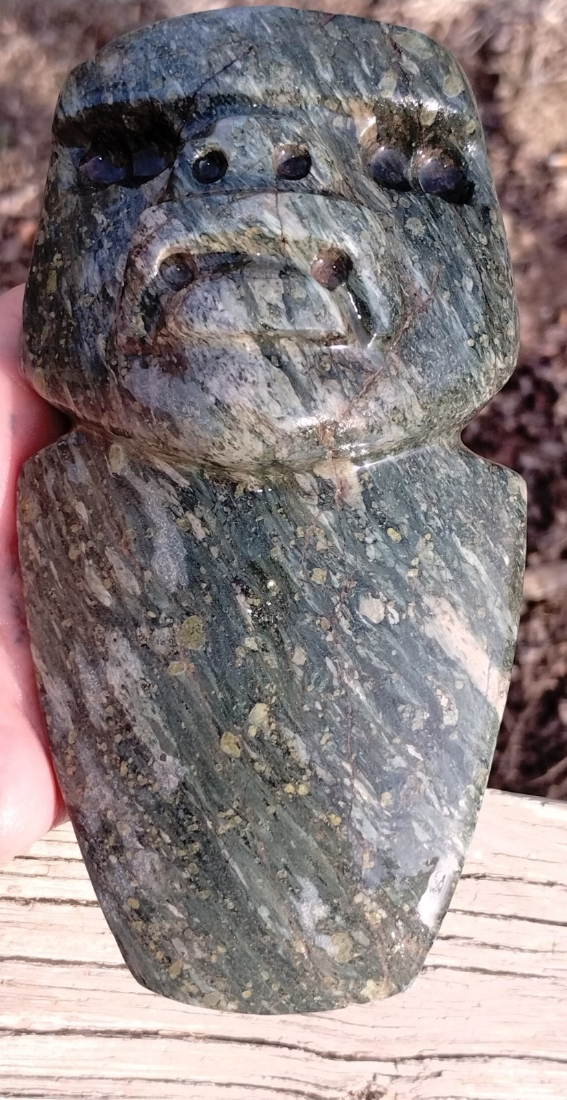 Olmec Mesoamerican Pre-colombian Jade  Were-Jaguar  Celt Artifact