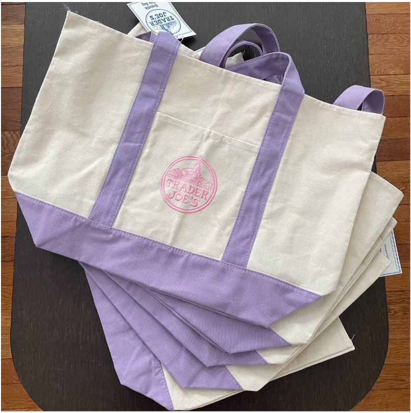 Trader Joe’s Canvas Large Purple Shopping Bag Limited Tote Lavender New W/Tags Trader Joe’s Canvas Large Purple Shopping Bag Limited Tote Lavender New W/Tags