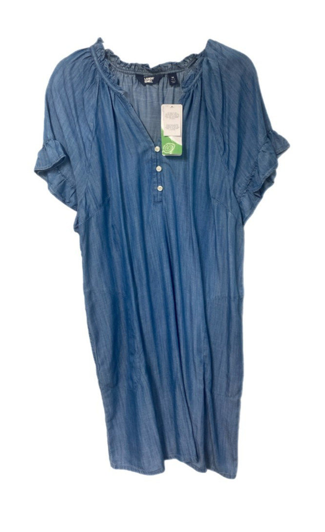 Land's End Womens Shift Dress Blue Chambray XS,  M, NWT SHIPS FREE