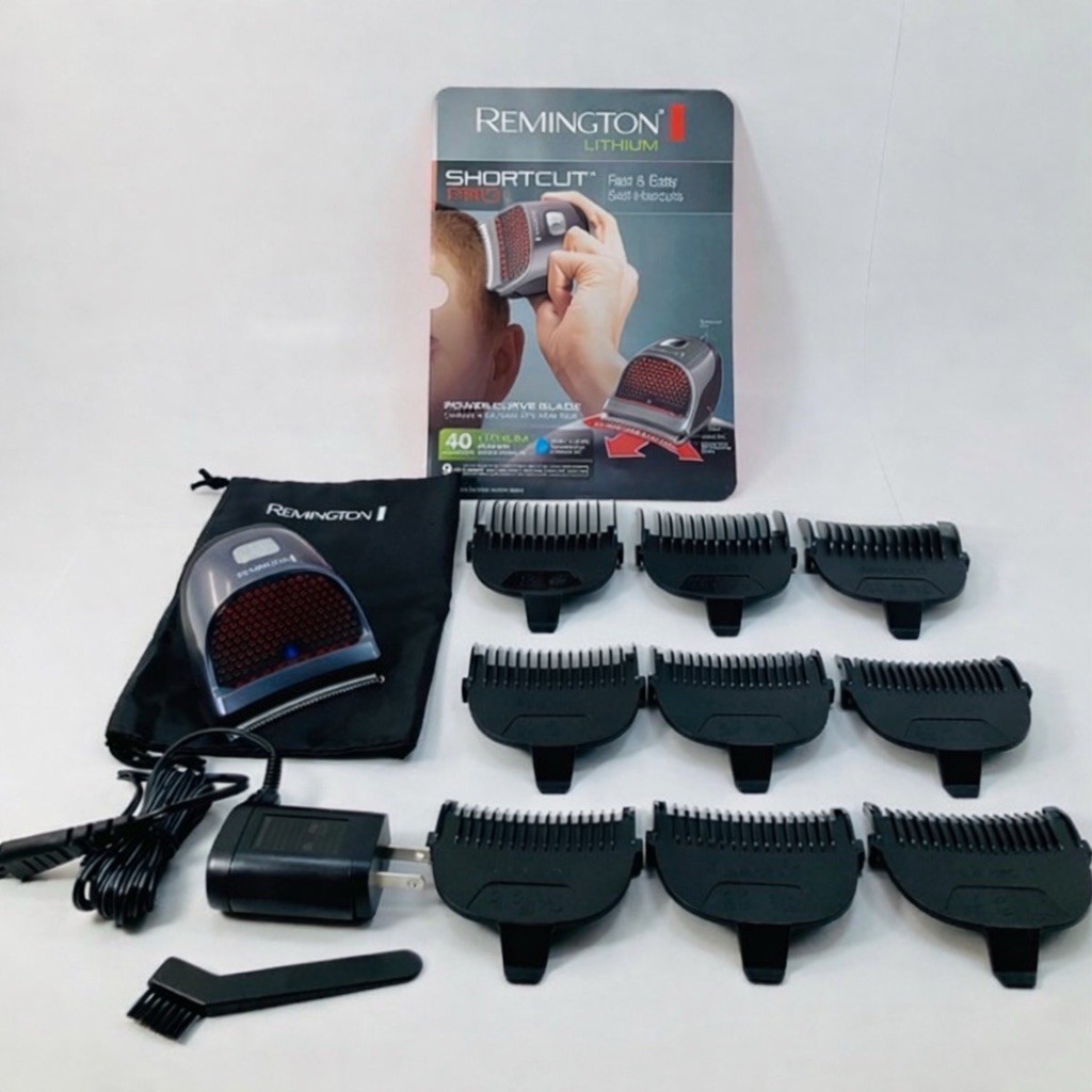 Remington Shortcut Pro Self Haircut Kit Cordless Head Clipper Beard Trimmer 14pc