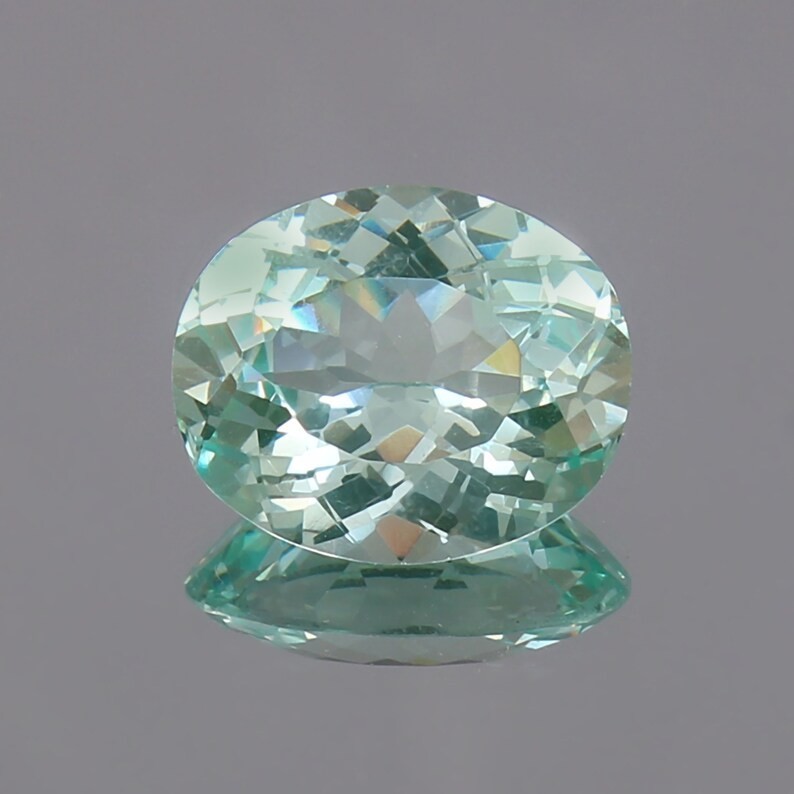 Certified Natural 12.20 ct Ct Green Montana Sapphire Oval Cut Loose Gemstone