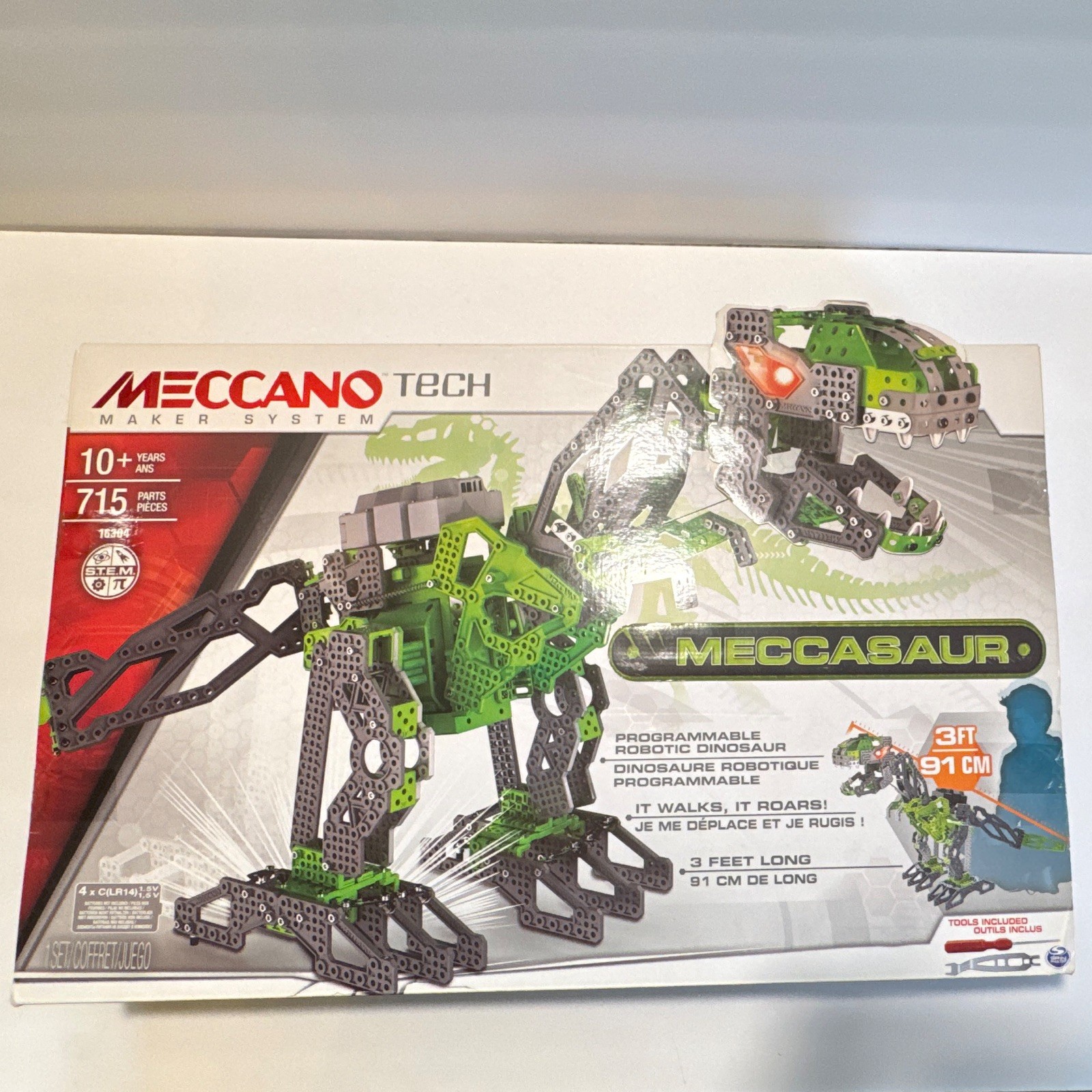 Meccano Tech Erector Set Meccasaur Programmable Motorized Construction Set NIB