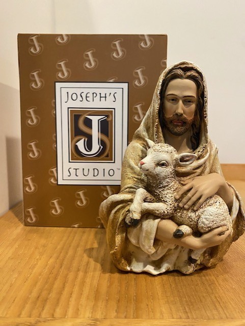 Jesus with Lamb Figurine by Joseph's Studio / Roman 6.75 Jesus with Lamb Figurine by Joseph's Studio / Roman 6.75