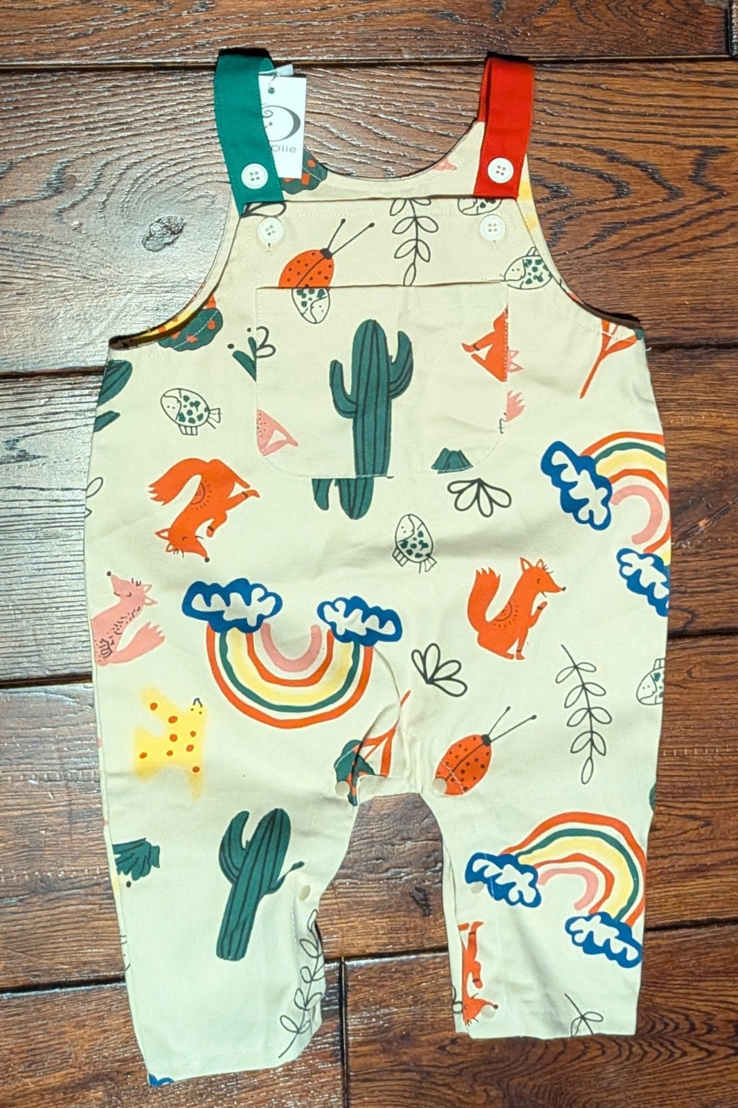 MiniOlie Whimsical Print Cotton Romper Sleeveless Snap 1 Piece Cream 6-12m - NWT MiniOlie Whimsical Print Cotton Romper Sleeveless Snap 1 Piece Cream 6-12m - NWT