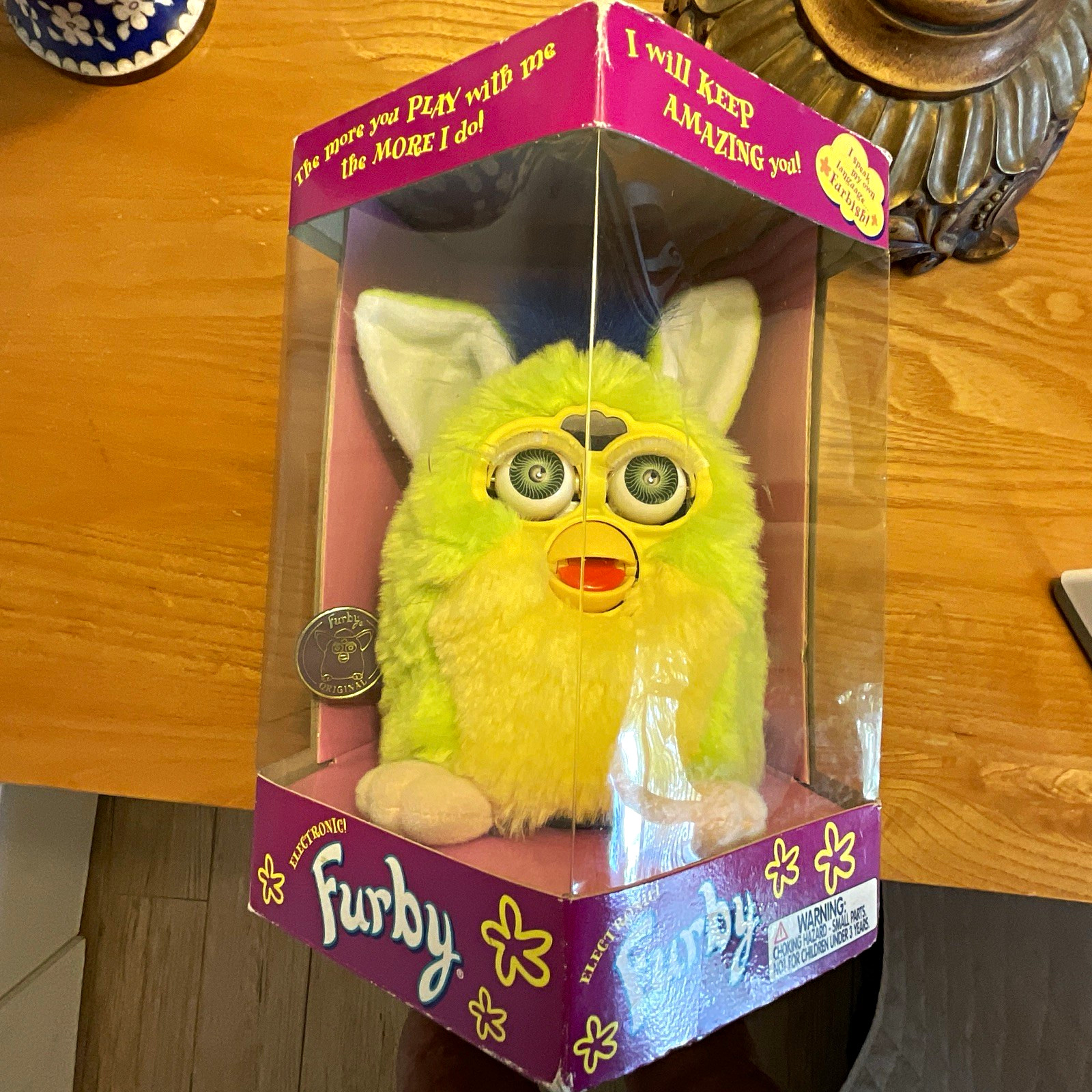 Vintage 1998/99 Furby KIWI Gen 5 Green Yellow Blue Original Sealed Box 70-800