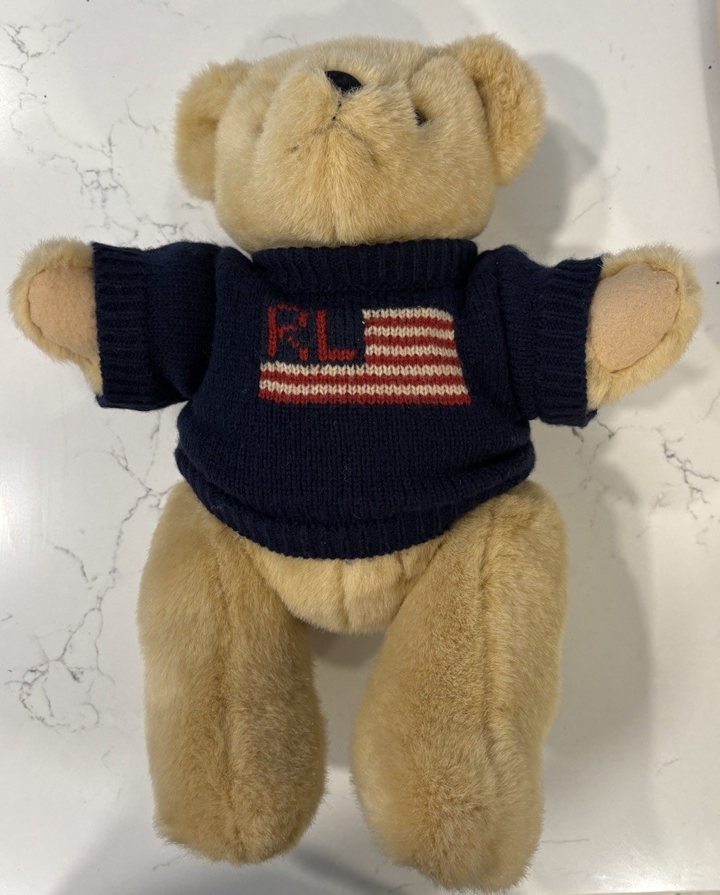 Vintage 1997 Polo Ralph Lauren Teddy Bear Knit Sweater Jointed Legs Plush
