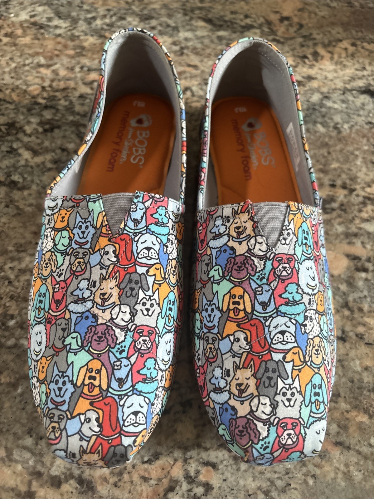 Bob’s By Skechers Woof Party Flats With Memory Foam Wms Sz 9.5