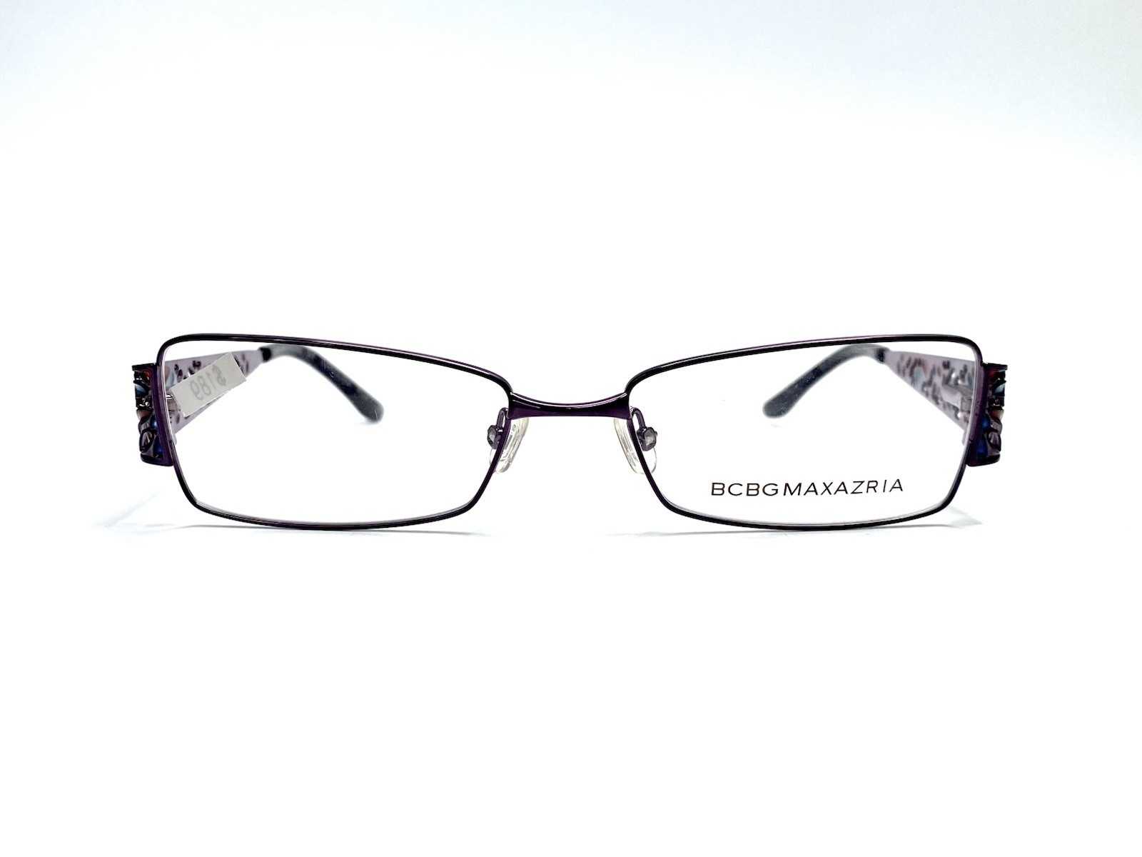 New BCBG Maxazria Brown Metal Cat Eye Glasses Ornate Temples Carolina 52 16 135