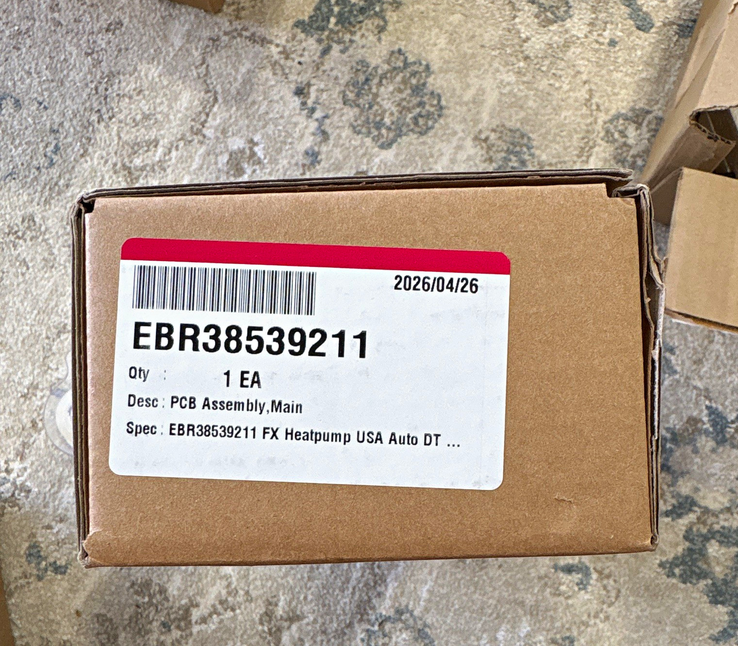 LG Washer/Dryer Main PCB Assembly Control Board EBR38539211 new in the box LG Washer/Dryer Main PCB Assembly Control Board EBR38539211 new in the box