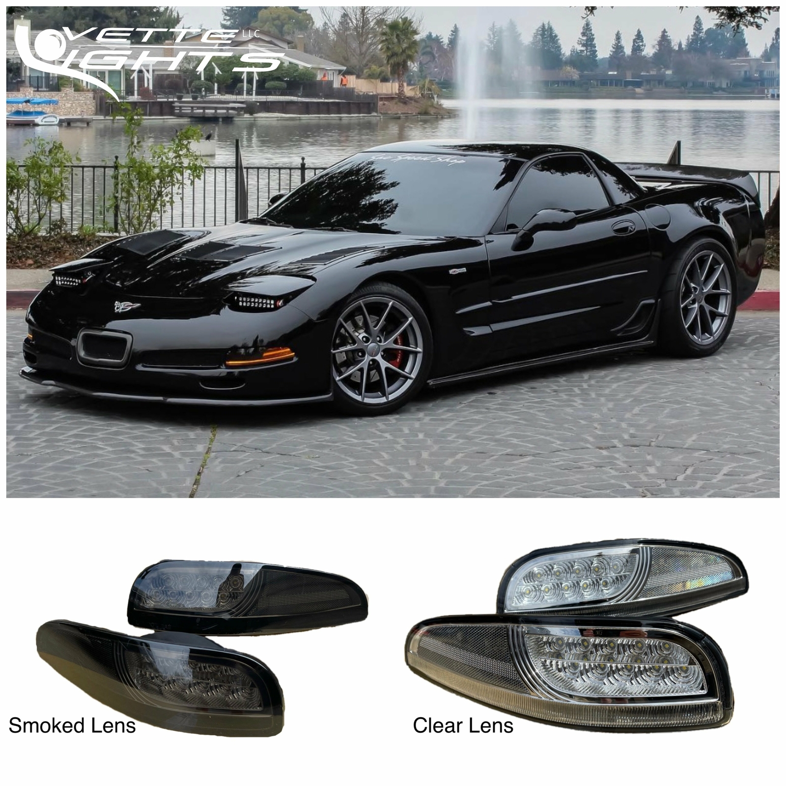 1997-2004 C5 Corvette Vette Lights Laser LED Front Corner Assemblies 1997-2004 C5 Corvette Vette Lights Laser LED Front Corner Assemblies