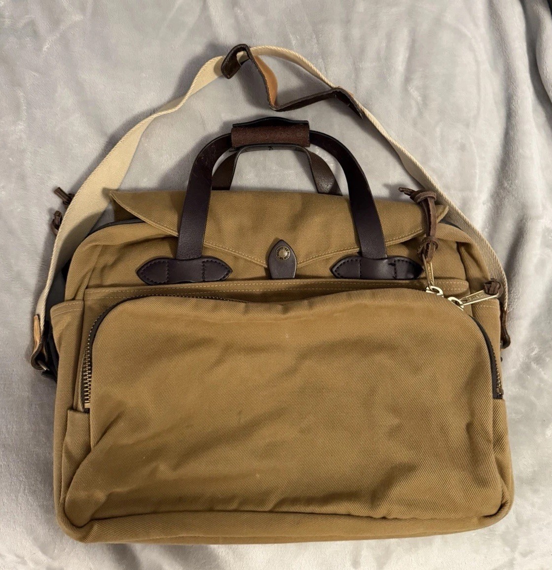 Filson Rugged Twill Large Briefcase | Tan | Made In USA | Filson Rugged Twill Large Briefcase | Tan | Made In USA |
