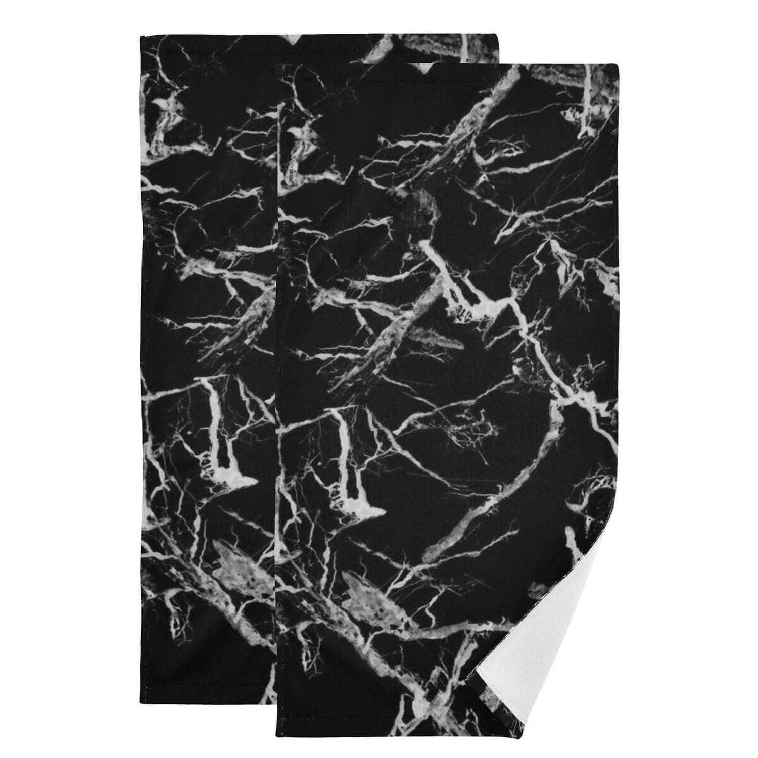 Giwawa Black Marble Hand Towels Black and White Marble Texture Print Bathroom... Giwawa Black Marble Hand Towels Black and White Marble Texture Print Bathroom...