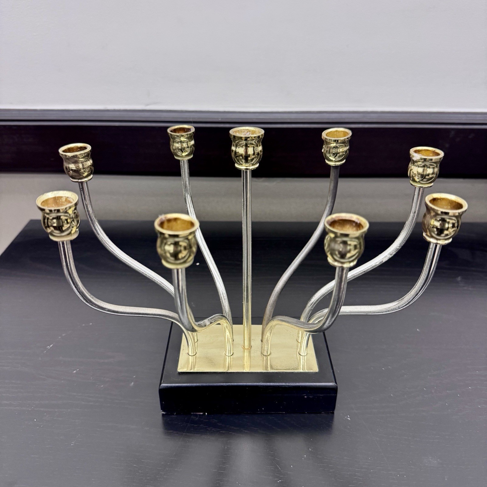 Rare Judaica Unusual Vintage Hanukkah Menorah Jerusalem 1955 Karshi Rare Judaica Unusual Vintage Hanukkah Menorah Jerusalem 1955 Karshi