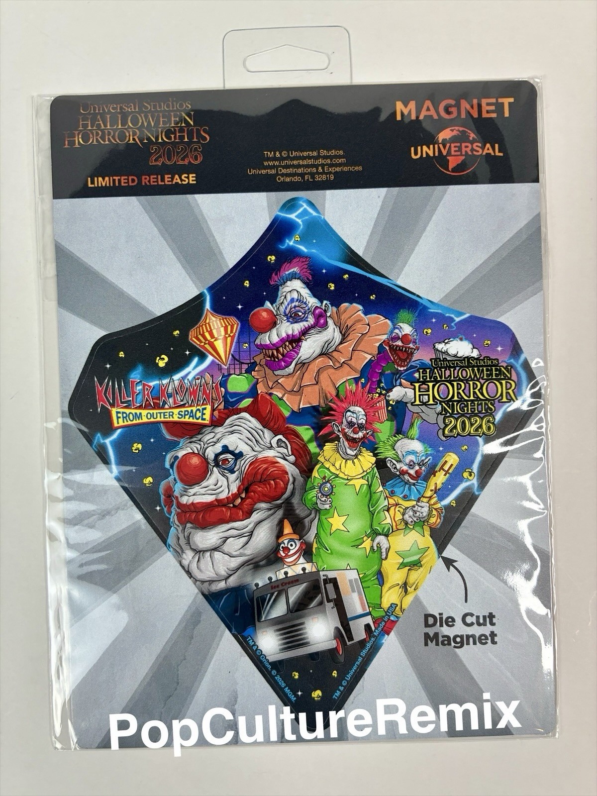 Universal HHN Halloween Horror Nights 2026 Killer Klowns Space Magnet New