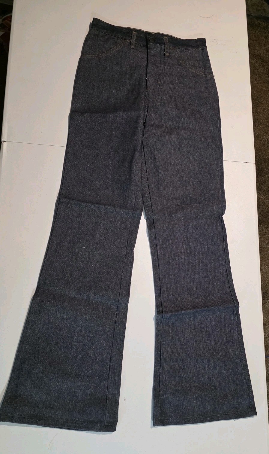 Vtg JCPenney Flare Jeans NOS 30x34 Dark Denim USA Talon Zipper 70s-80s Deadstock Vtg JCPenney Flare Jeans NOS 30x34 Dark Denim USA Talon Zipper 70s-80s Deadstock