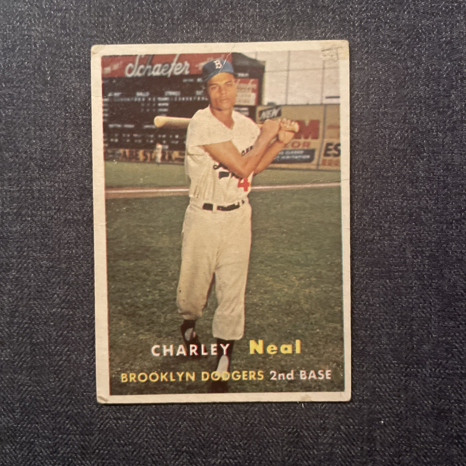 1957 Topps Baseball Charlie Neal #242 1957 Topps Baseball Charlie Neal #242