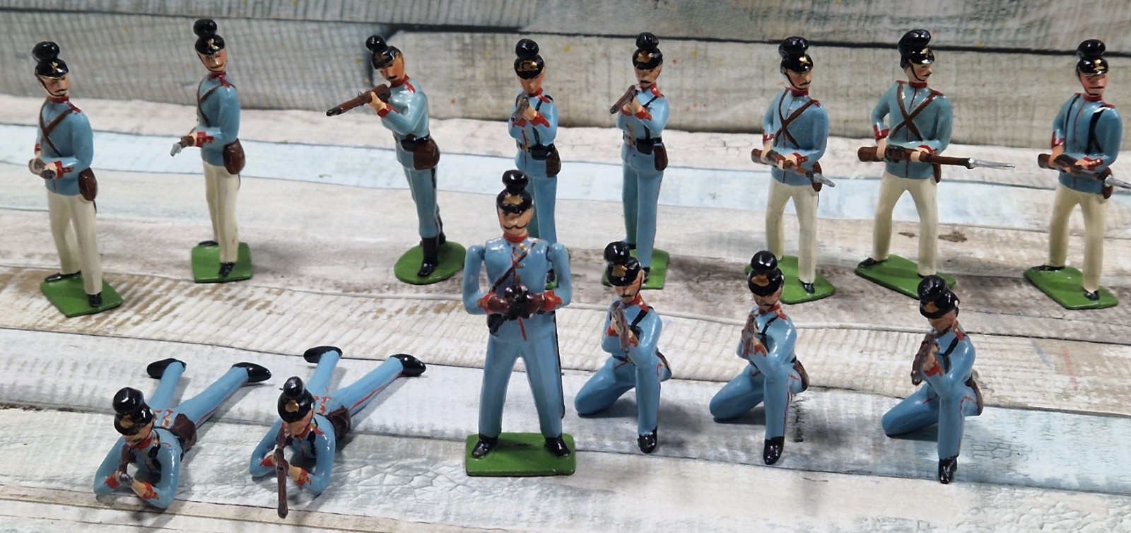 Britain\'s Ltd 19th Century Lead Toy Soldiers Infantry Figurine 14 Lot 50 mm
