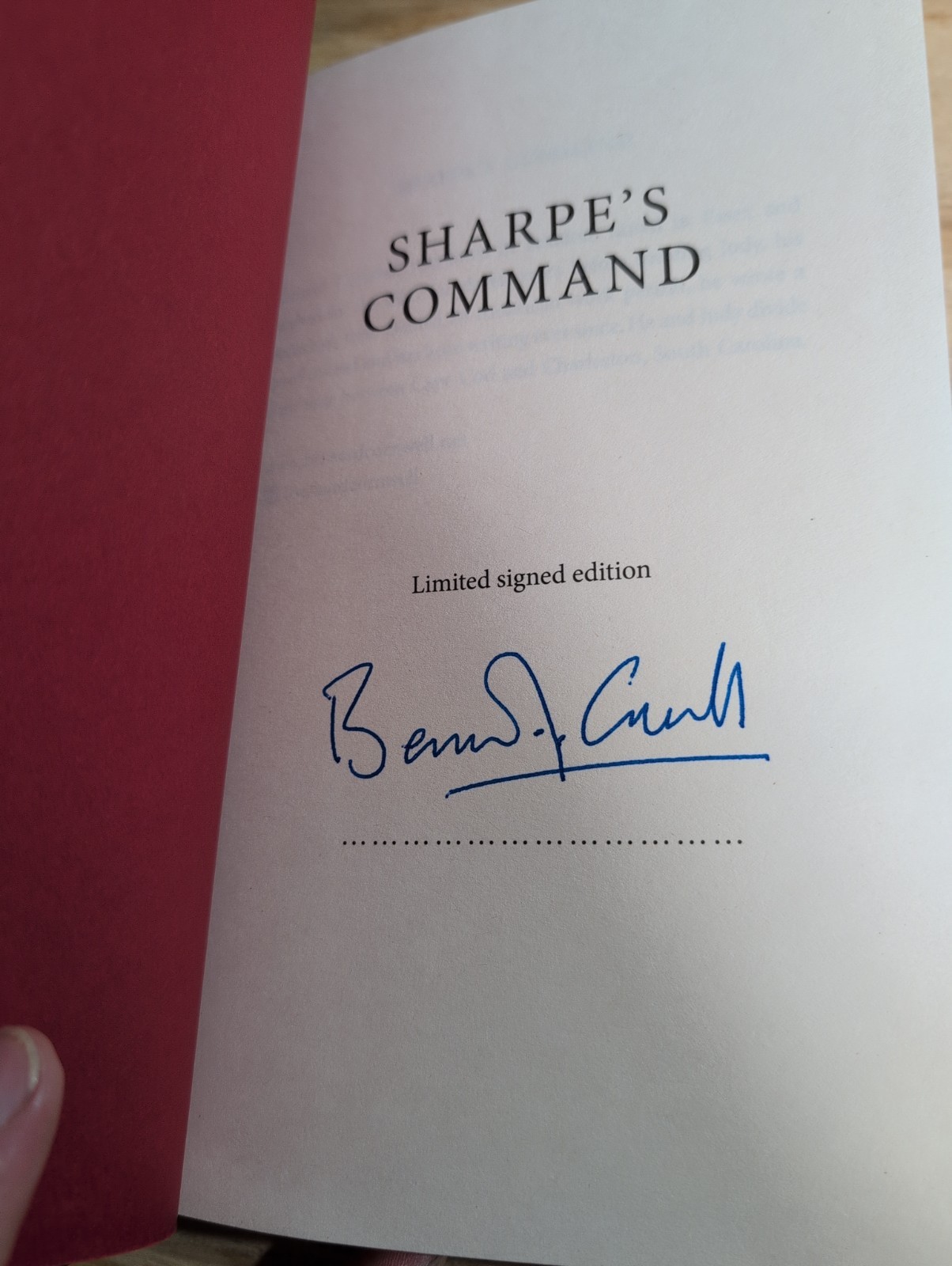 Sharpe\'s Command - Bernard Cornwell - NEW Signed 1st/1st UK HB (Waterstones)