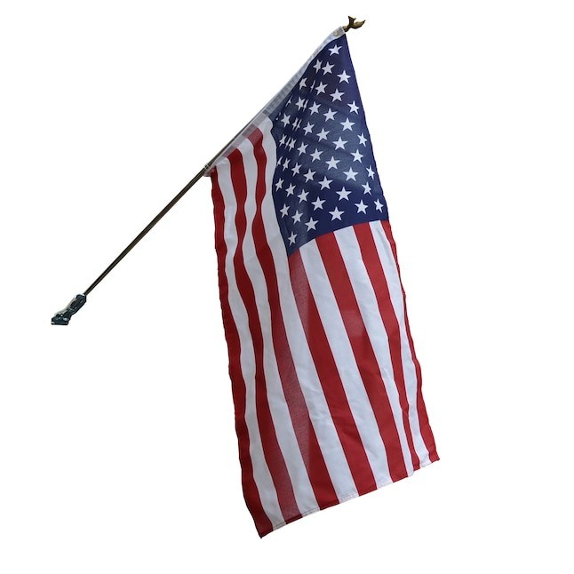 Valley Forge Flag 3-ft H x 5-ft W American Flag House Kit with 6 Foot Steel Pole Valley Forge Flag 3-ft H x 5-ft W American Flag House Kit with 6 Foot Steel Pole