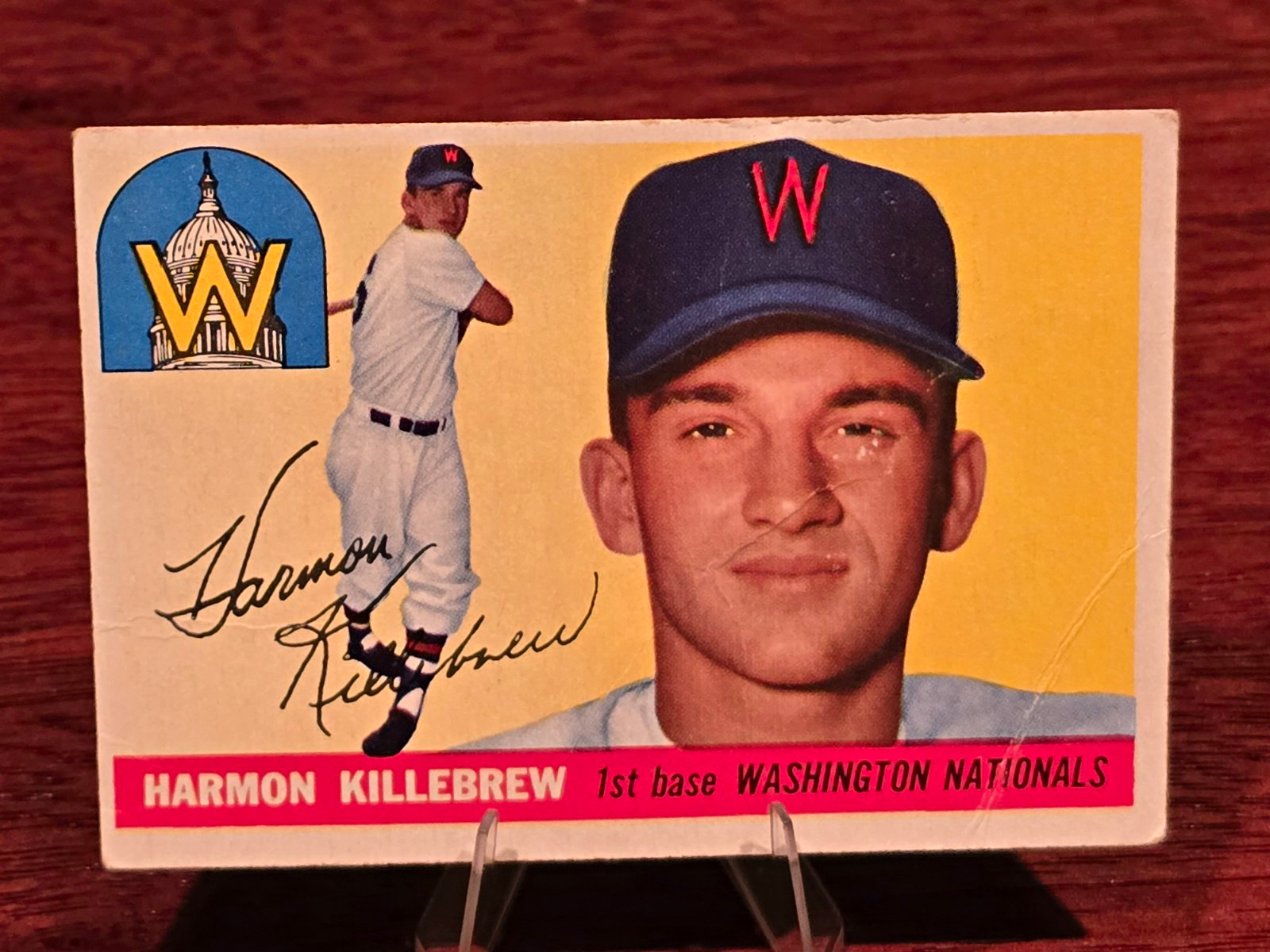 Topps 1955 Harmon Killebrew #124 Rookie Washington Nationals MLB Baseball Card