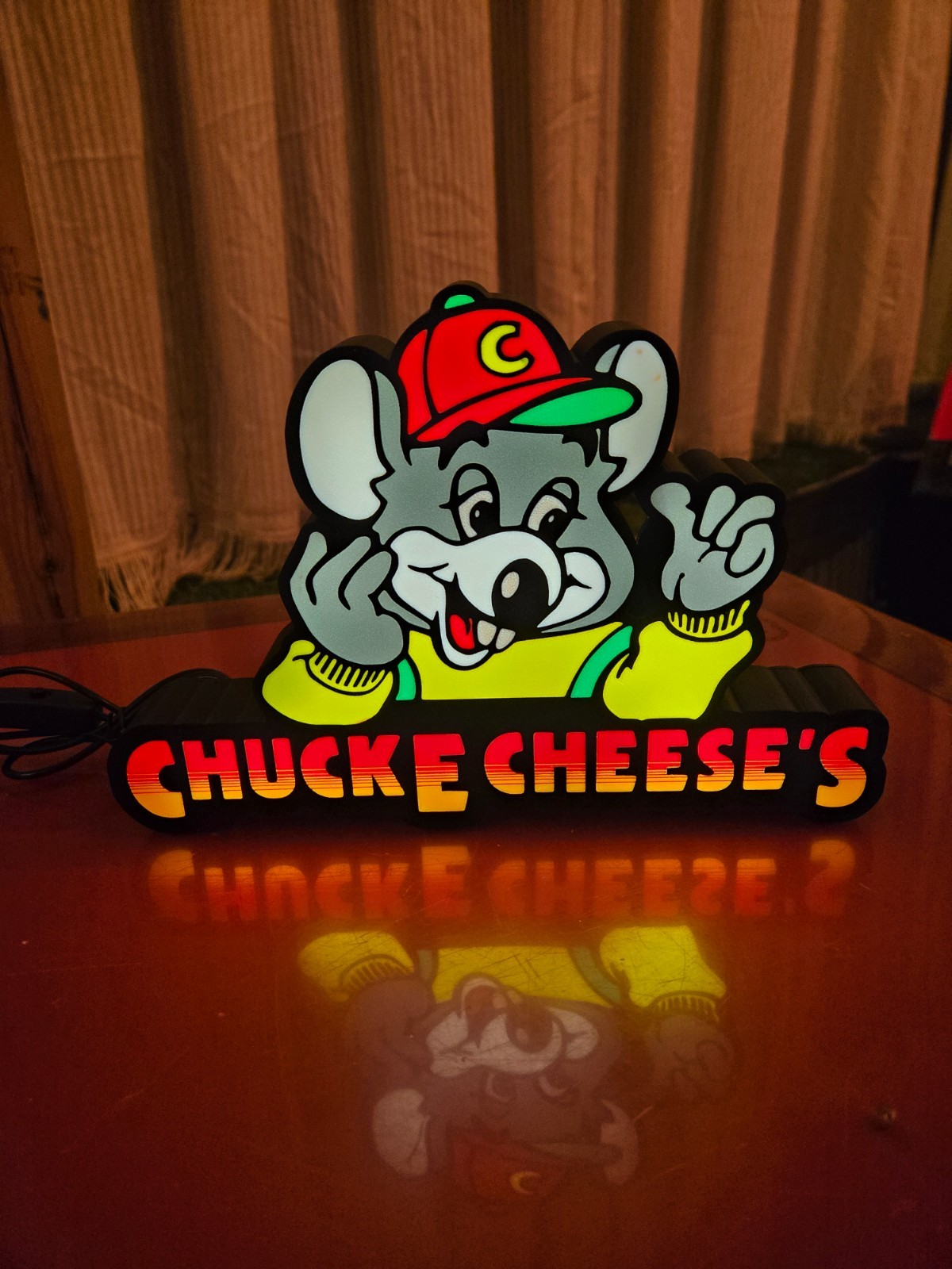 Thumb Chuck E Cheese 98 - USB Lighted LED Sign - Man Cave - Arcade - Retro Thumb Chuck E Cheese 98 - USB Lighted LED Sign - Man Cave - Arcade - Retro