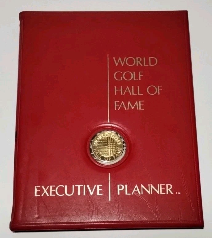 Vtg 1975 World Golf Hall of Fame Executive Planner With Non Magnetic Coin VG