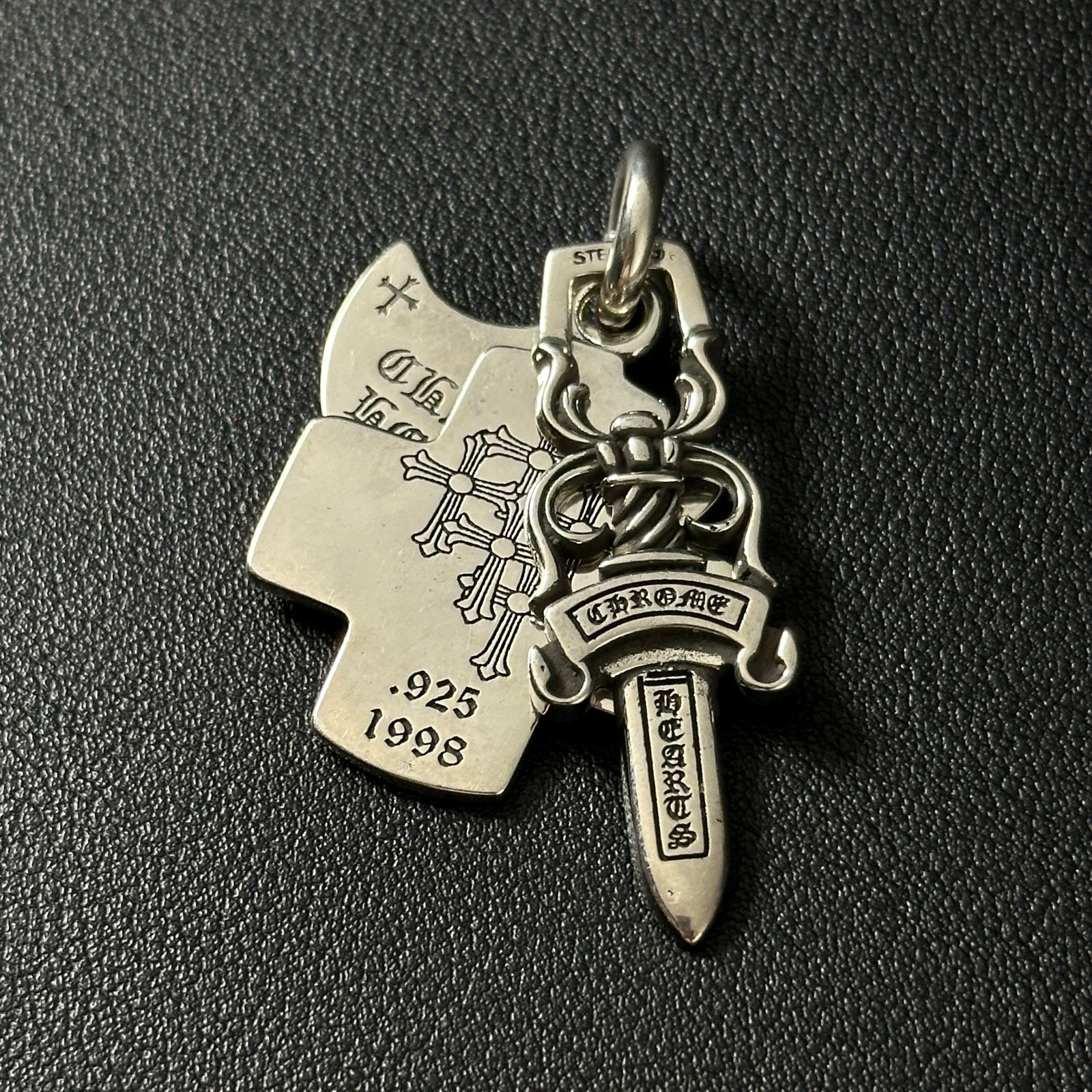 Chrome Hearts Silver Triple Trinket Charm Pendant