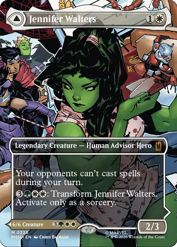 x1 Jennifer Walters // The Sensational She-Hulk MSH MTG 328 BORDERLESS MYTHIC 1x